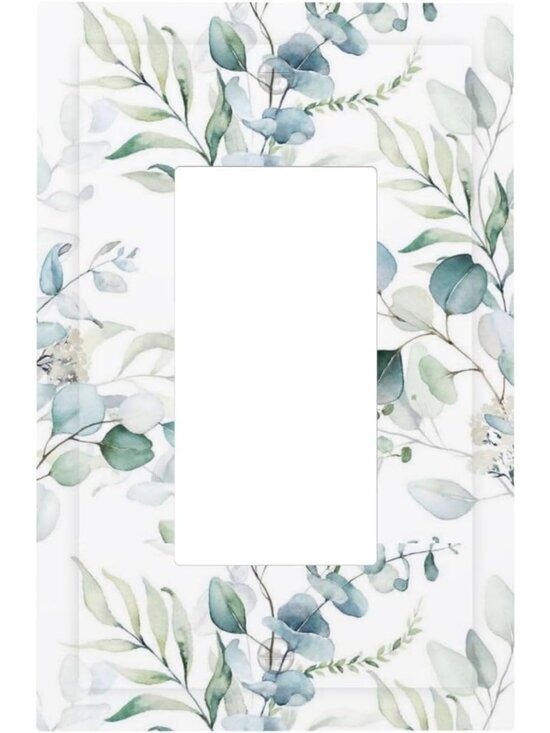 Other - Green Eucalyptus Leaves Light Switch Wall Plate Cover - Spring Botanical Decor